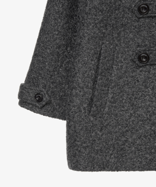 BIG BUTTON HALF COAT [CHARCOAL]