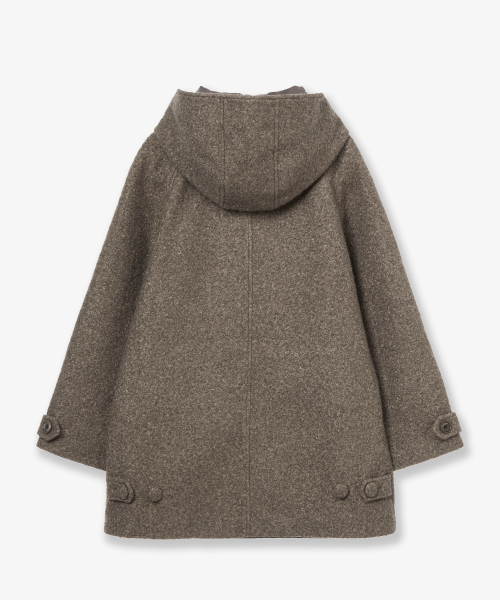BIG BUTTON HALF COAT [OATMEAL]