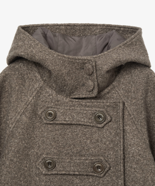 BIG BUTTON HALF COAT [OATMEAL]