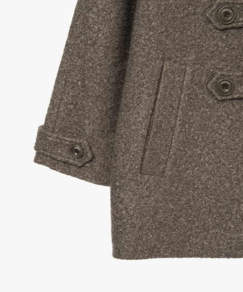BIG BUTTON HALF COAT [OATMEAL]