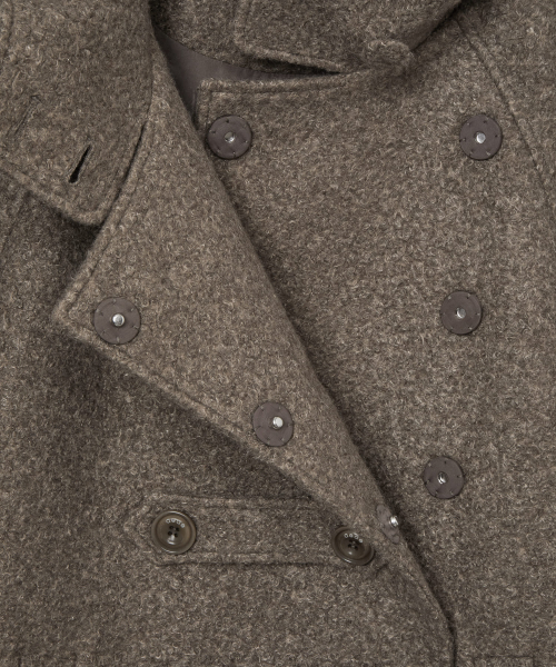 BIG BUTTON HALF COAT [OATMEAL]