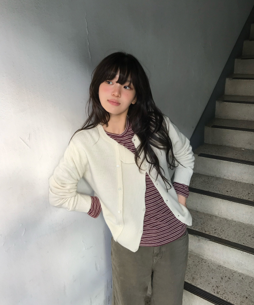 Milo Stripe Tee_Berry