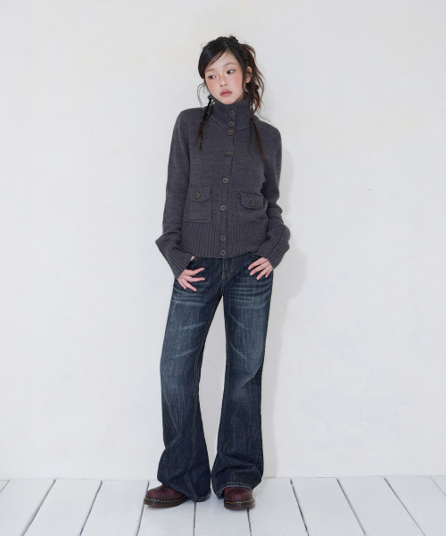 BOLD STITCH FLARE PT INDIGO BLACK