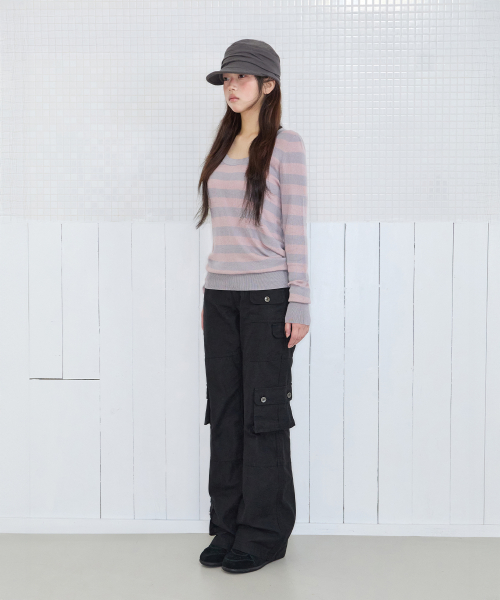 MULTI POCKET CARGO PT BLACK