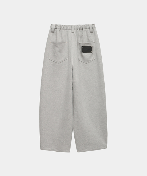 Panel Pocket Wide Training Pants (Melange Gray)