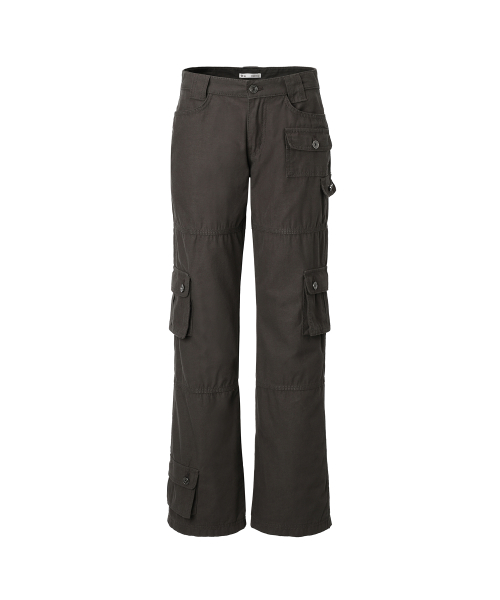 MULTI POCKET CARGO PT DEEP BROWN