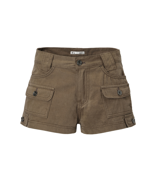 MULTI POCKET CARGO SHORTS CAMEL