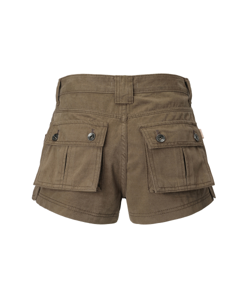 MULTI POCKET CARGO SHORTS CAMEL