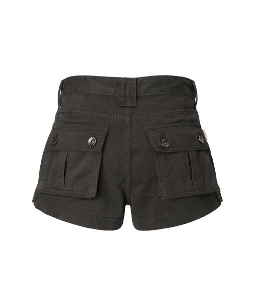 MULTI POCKET CARGO SHORTS DEEP BROWN