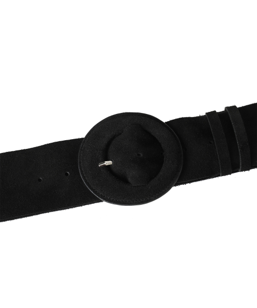 COW SUEDE BELT BLACK