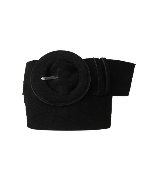 COW SUEDE BELT BLACK