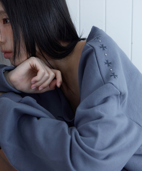 LONDY Cut Off Sweatshirt, BLUE