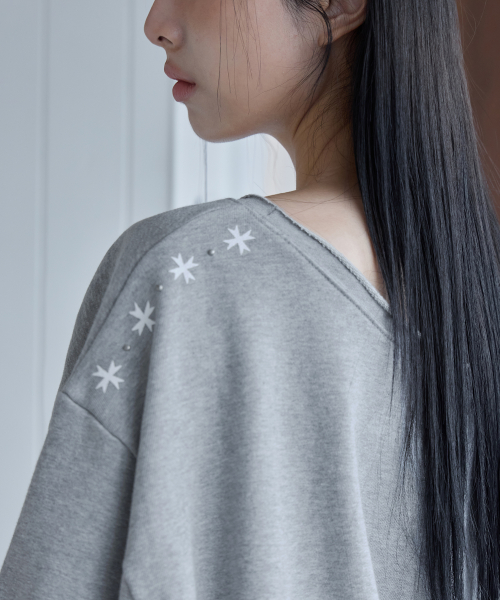 LONDY Cut Off Sweatshirt, M.GREY