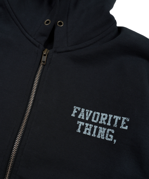 T.I.F Hooded Zip-Up Navy