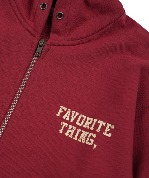 T.I.F Hooded Zip-Up Red