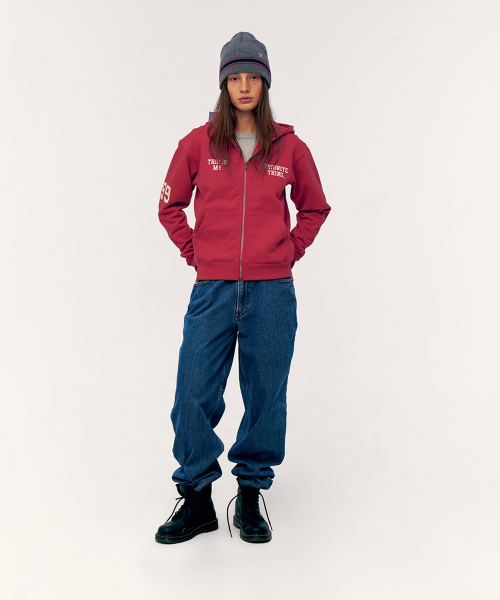 T.I.F Hooded Zip-Up Red