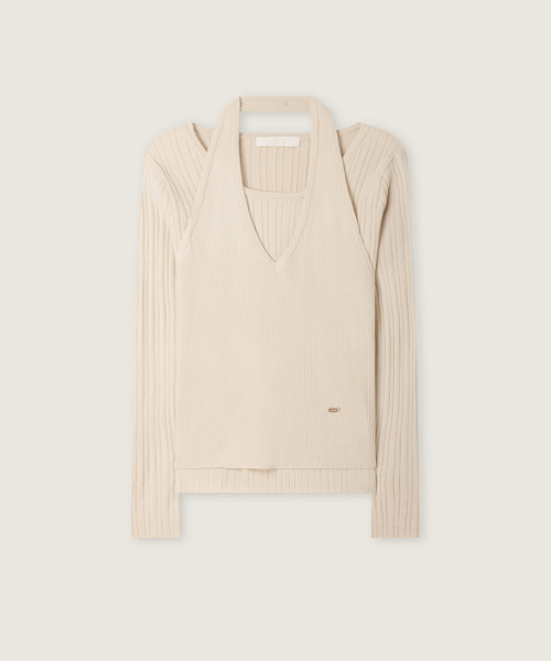 Vneck Layered Pullover RMKAG4TR12