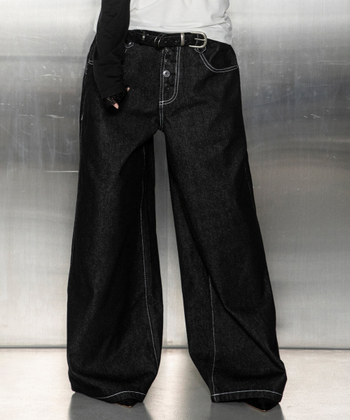 GBOP001 리안 와이드 데님 팬츠 G26BD8004BK (BLACK)