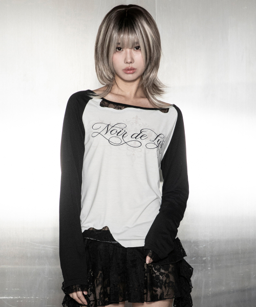 GBOT001 누아 드 리스 레이스 원숄더 롱슬리브 G26TL8003WH (WHITE)