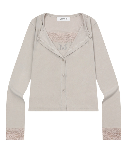 VELIA LACE CARDIGAN SET (2COLOR)