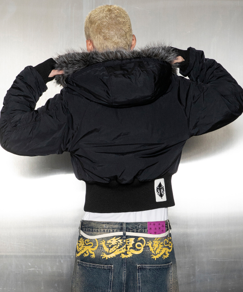 GBOJ001 토글 후디드 크롭 패딩 숏 파카 G26OH007BK (BLACK)