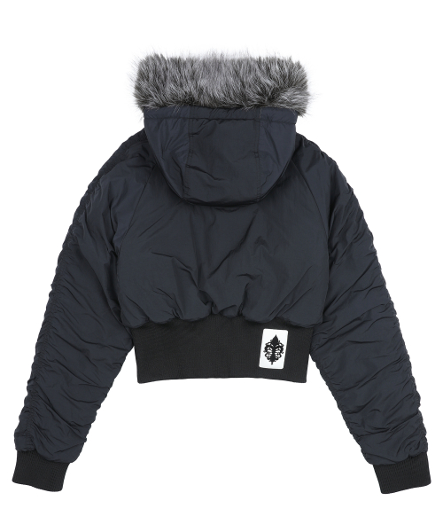 GBOJ001 토글 후디드 크롭 패딩 숏 파카 G26OH007BK (BLACK)