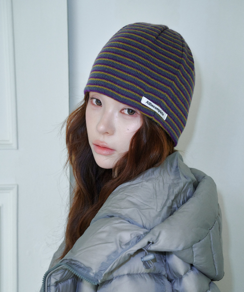 211 Stripe Beanie (Dark Gray)