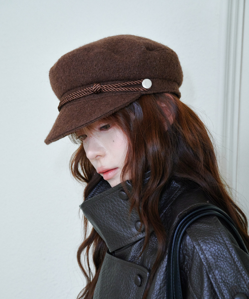 Wool Knotted Rope Marin Cap (Brown)