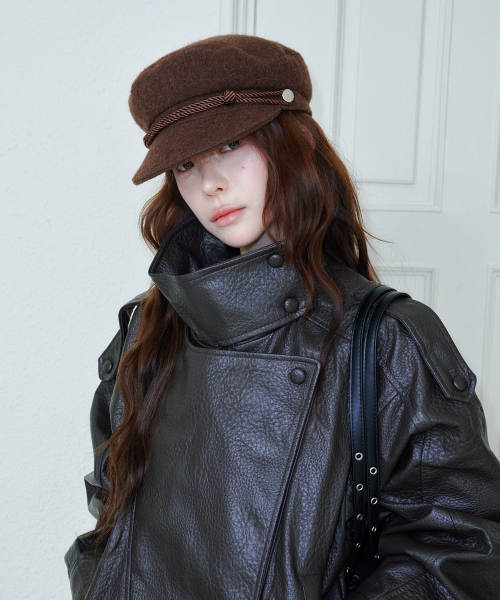 Wool Knotted Rope Marin Cap (Brown)