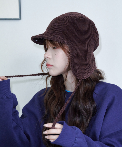 Polka Dot Fleece Trooper Hat (Brown)