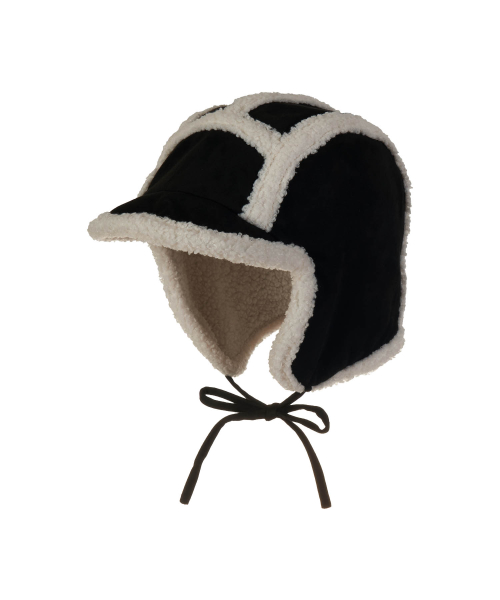 Teddy Outline Trooper Hat (Black)