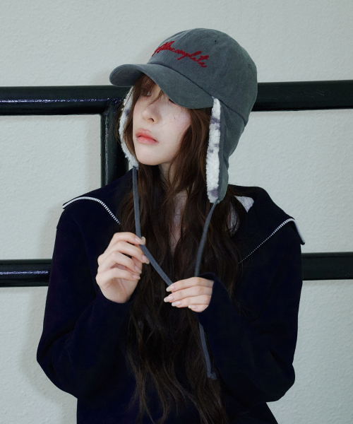 Dalmasian Earflap Cap (Charcoal)