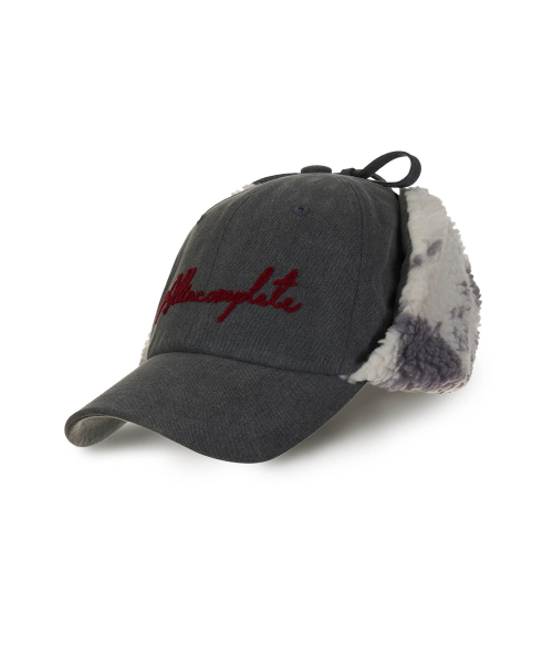 Dalmasian Earflap Cap (Charcoal)