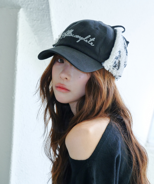 Dalmasian Earflap Cap (Black)