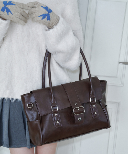 Cleo Loose Shoulder Bag (Brown)