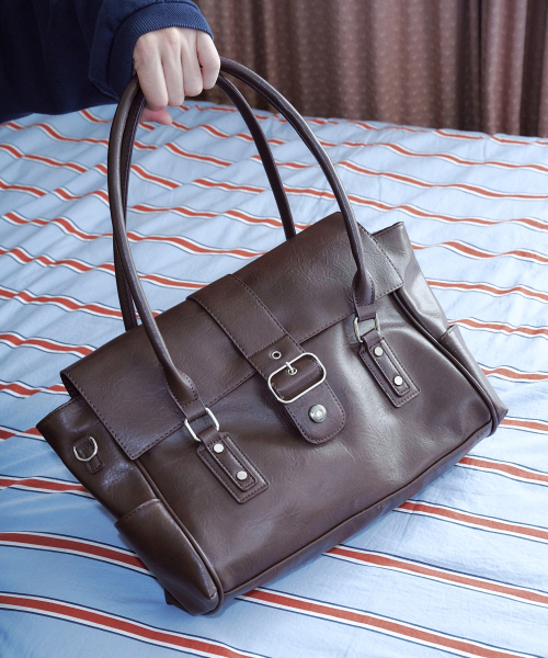 Cleo Loose Shoulder Bag (Brown)