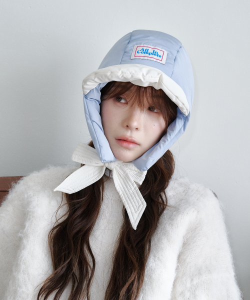 Panda Padding Balaclava (Ivory & Sky Blue)