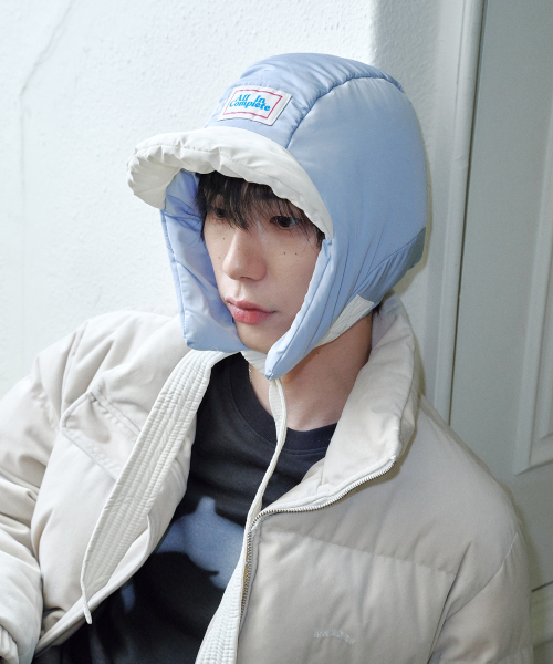 Panda Padding Balaclava (Ivory & Sky Blue)
