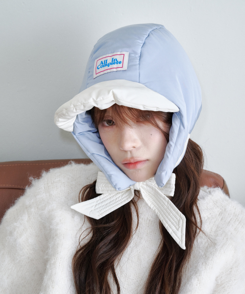 Panda Padding Balaclava (Ivory & Sky Blue)