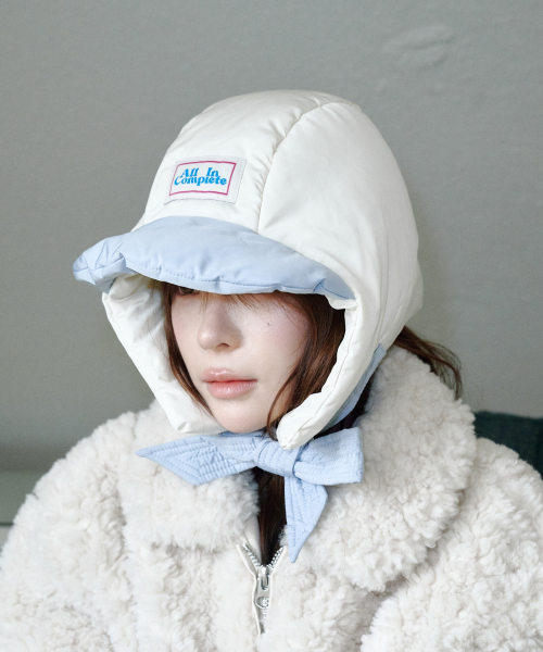 Panda Padding Balaclava (Sky Blue & Ivory)