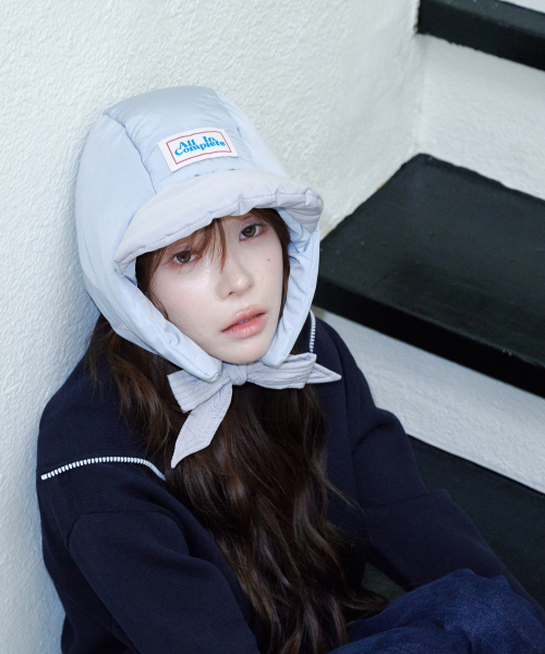 판다 패딩 바라클라바 (그레이 & 스카이블루)