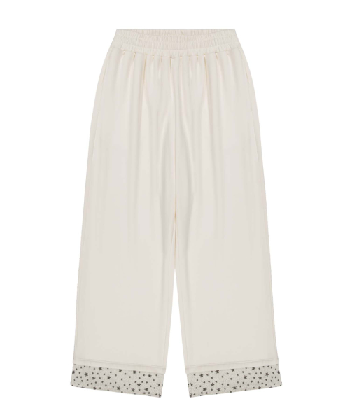 Hotfix Star Wide Sweatpants / Ivory