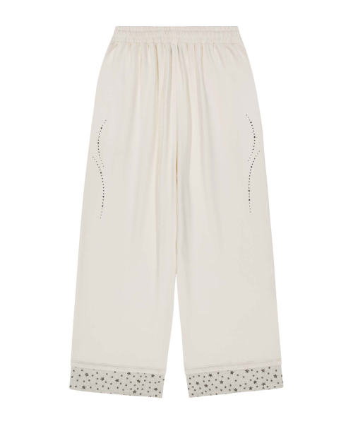 Hotfix Star Wide Sweatpants / Ivory