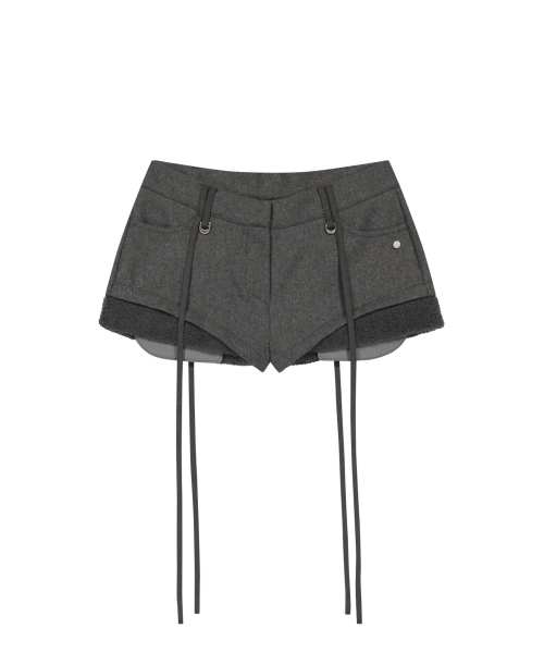 Micro Wool Shorts / Grey