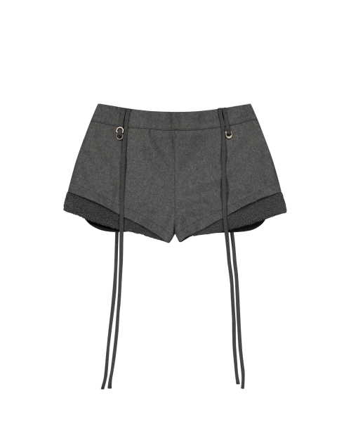 Micro Wool Shorts / Grey