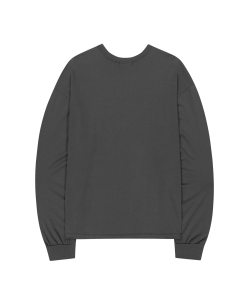 Lace Track Patch Long Sleeve / Charcoal