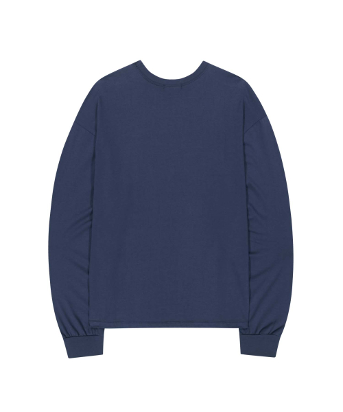 Lace Track Patch Long Sleeve / Navy