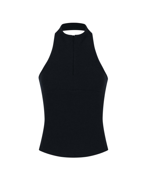 Detachable Bolero Half Zip-up / Black