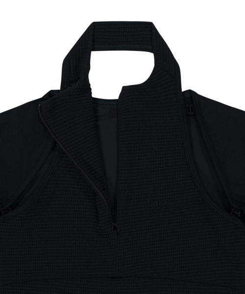 Detachable Bolero Half Zip-up / Black