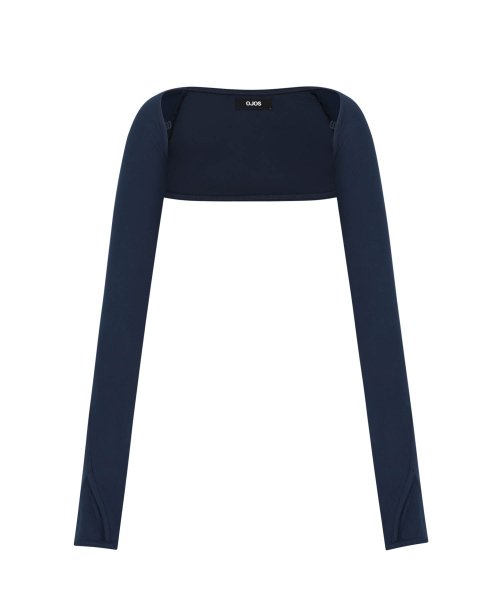 Detachable Bolero Half Zip-up / Navy